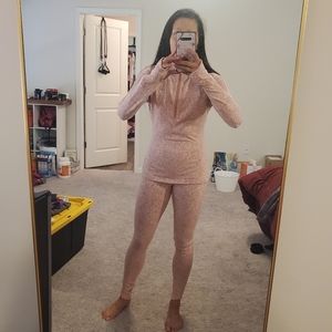 Gymshark Fleur set. Size Medium jacket. Size Small bottoms. Brick red.